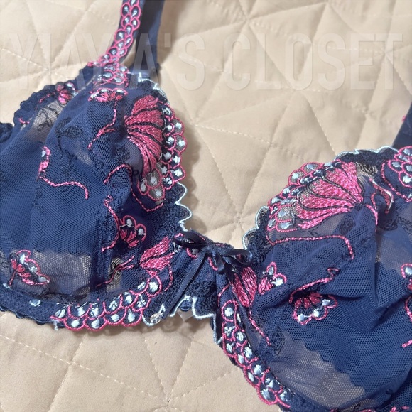 Prima Donna 30D Eden Luxury Balcony Vintage Bra 0162514 in Blue Paradise - Picture 10 of 16